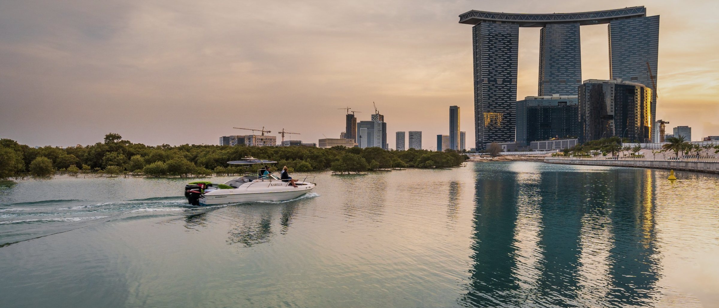 Al Reem Island, Abu Dhabi, at sunset